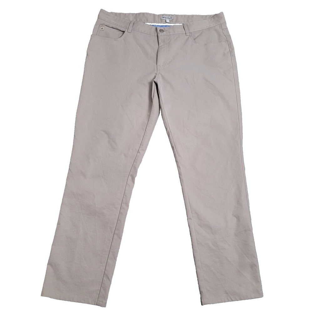 ⛳ Peter Millar Pants Mens 38x32 fits 40x31 Beige Classic Fit EB66 Golf Trousers